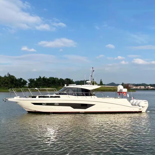 Yacht 45 feet marine fiberglass luxury yacht boat high standard 13.1m high speed yacht luxury boat