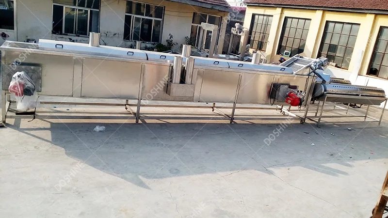 Continuous Spring Roll Deep Fryer Automatic Flip Stirring Fryer Electrical Heating French Fries Banana Chips Frying Machine