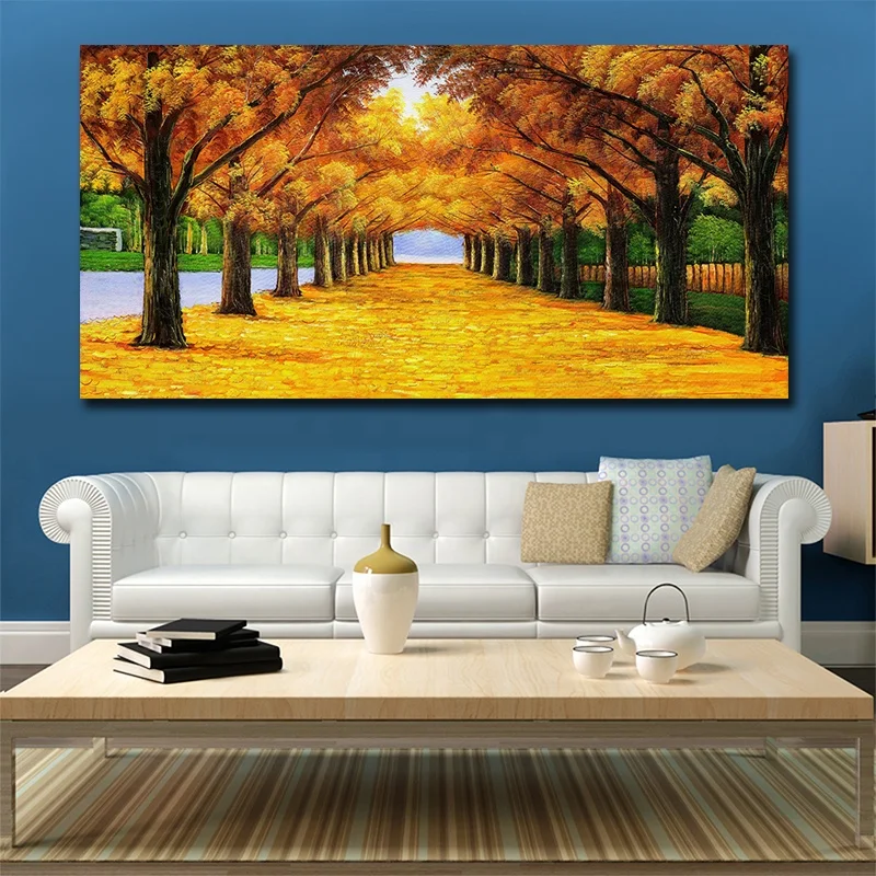 Gold Money Tree Canvas Prints Cuadros Wall Pictures Modern Canvas Wall Art Decor