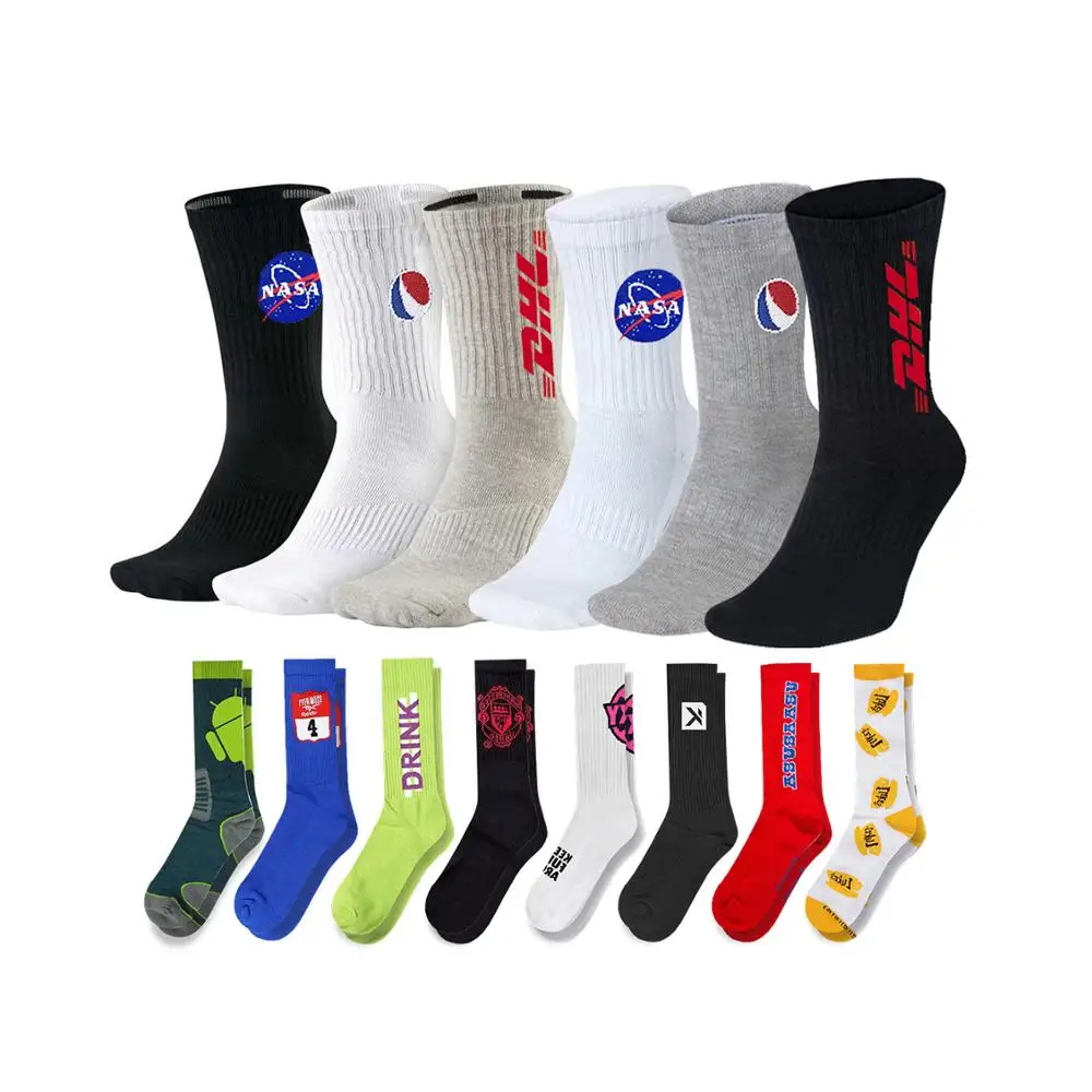 Basketball Sports Design Mens Black Socks