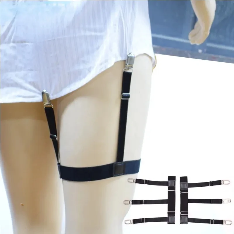 garter belt for men's dress shirt Shirt Garter Shirt Stays Shirt Suspenders Black