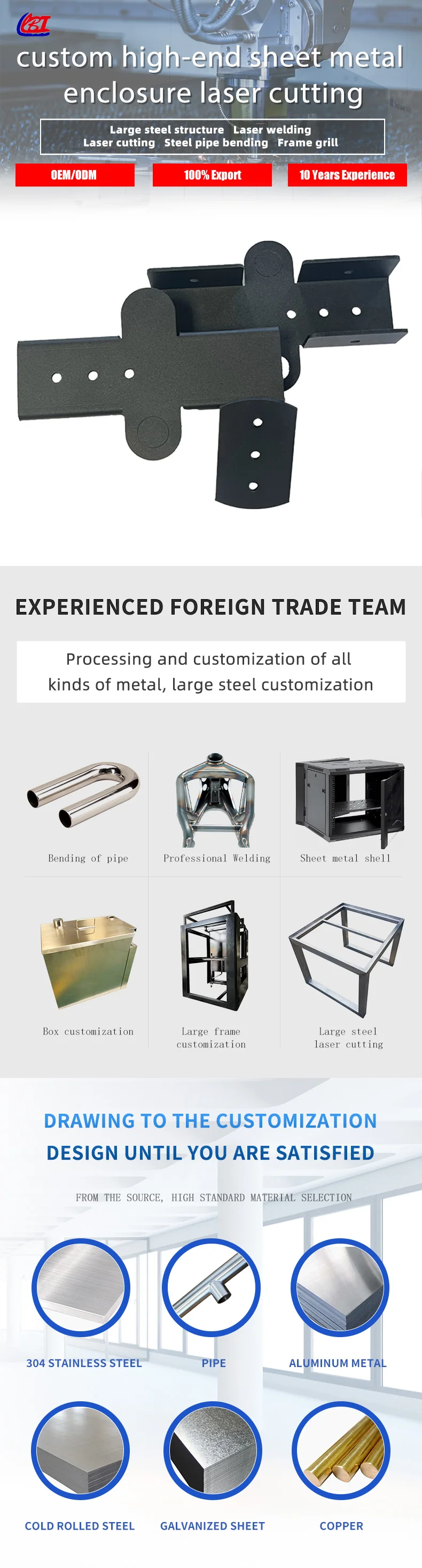 product custom metal processing aluminum cutting stainless steel welding sheet metal parts fabrication customized service-2