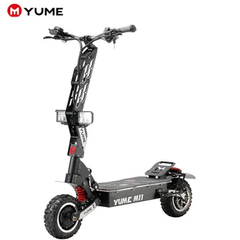 Yume 6000w 60v 35ah lithium battery electric scooter long range 11 inch fat tire folding scooter electric for adult