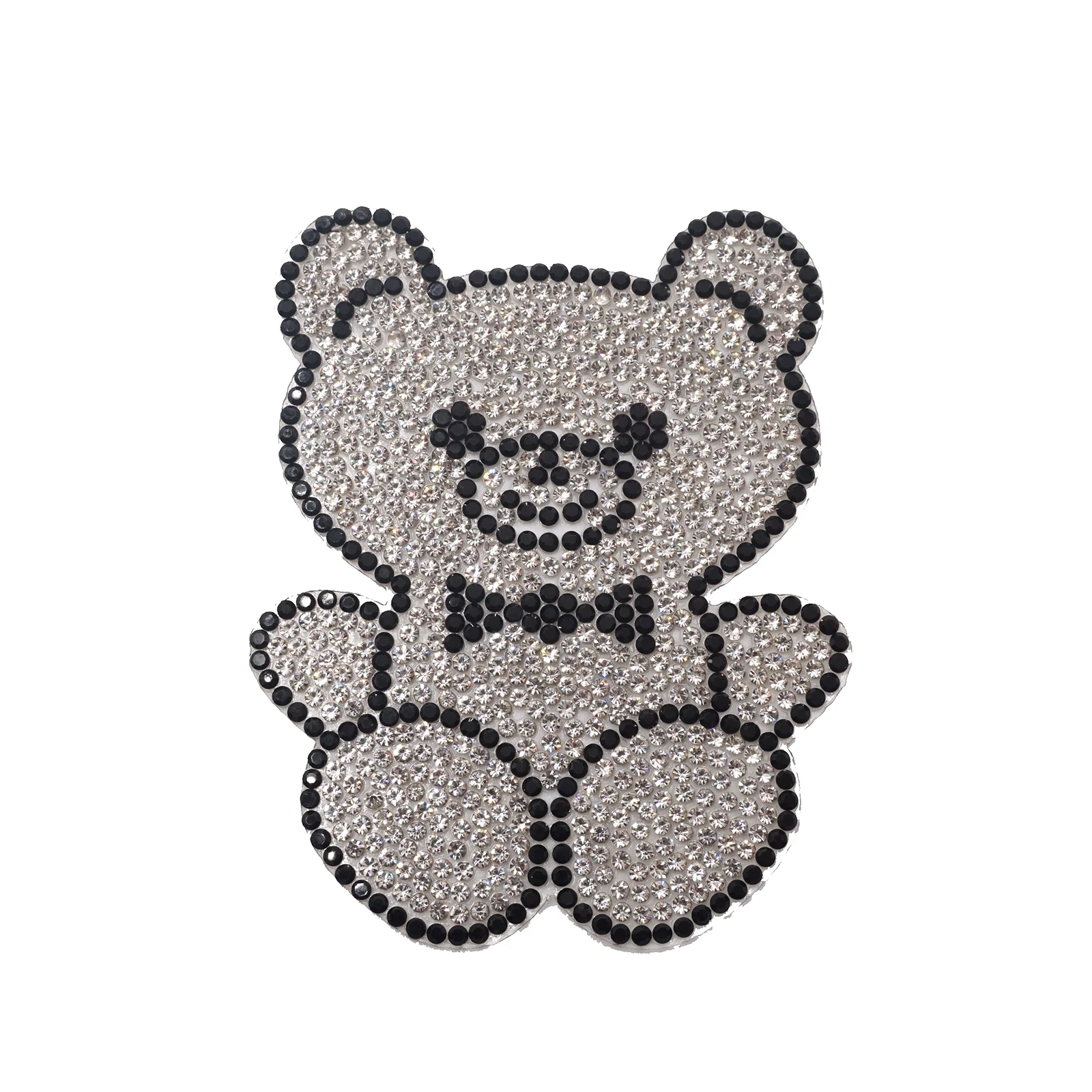 Free sample hotfix motif heat transfer rhinestone flower iron on patches for bling decorations