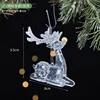 Lf-fine powder sitting deer pendant