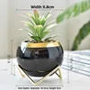 Black flower pot iron frame (without plants)