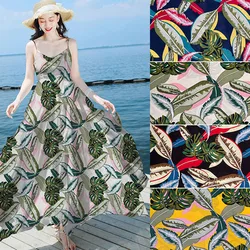 Оптовая продажа, тканая вискозная цифровая вуаль с принтом, 100% вискоза, ткань с принтом для платья