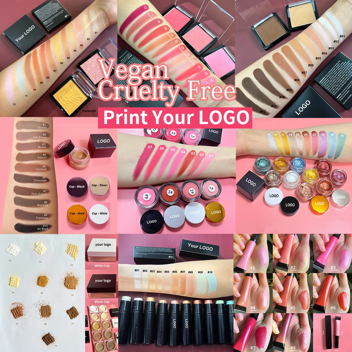 Makefay Vegan Highlighter Stick Makeup Cosmetics Waterproof Bright Private Label Shimmer Loose Highlighter