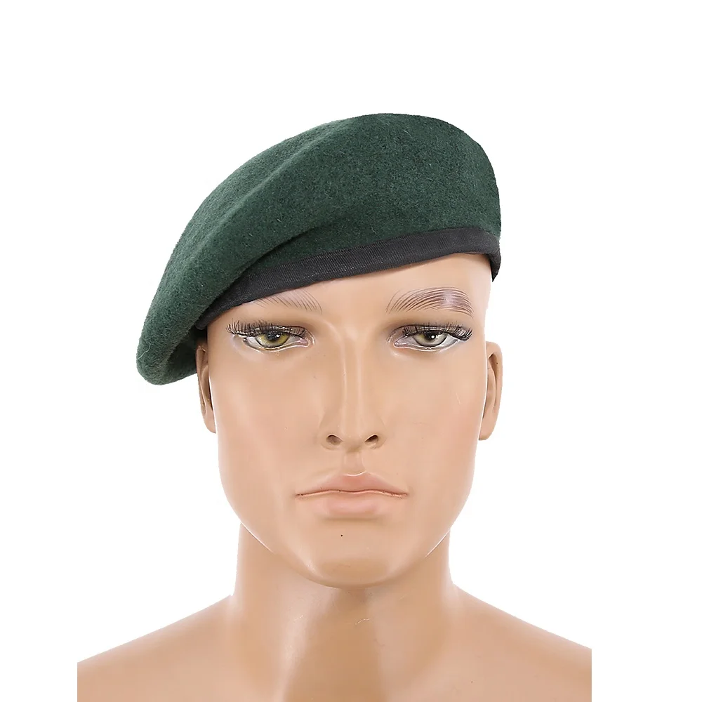 Kms Custom Wholesale Professional Cotton Lining Training Beret Hat 100%  Wool Olive Green Beret For Men - Buy Mens Wool Beret,Wool Beret Hats For Men,Knitted  Beret Hats Product on Alibaba.com