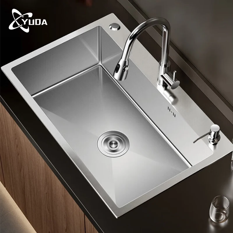 Durable Multifunctional Single Big Bowl Kitchen Sink Apron Front Farmhouse Single Bowl Kitchen Sink