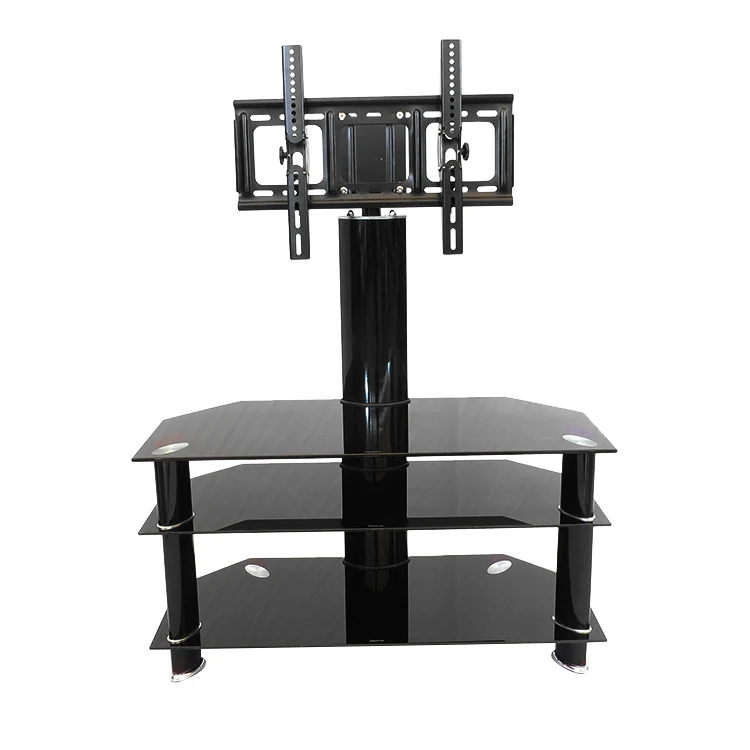 Latest Design Tv Stand with Mount 75 Inch Industrial Metal Tempered Glass Tv Stand