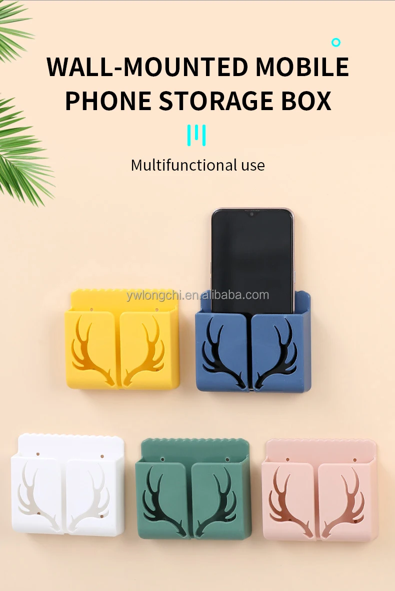 New Coming Christmas Deer Cell Phone Accessories Charger Rack Shelf Mobile Phone Holder Remote Holder Gadget Case for Wall