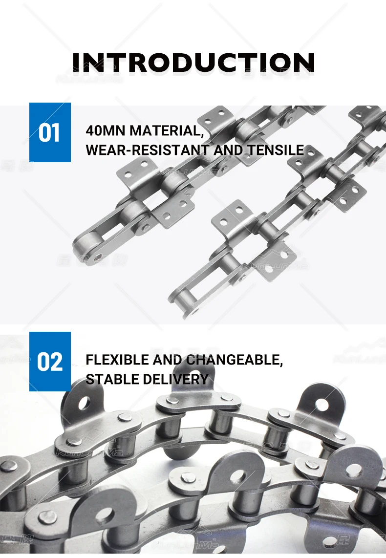 Large Scale Industry Common Roller Wheel Type Double Pitch Conveyor