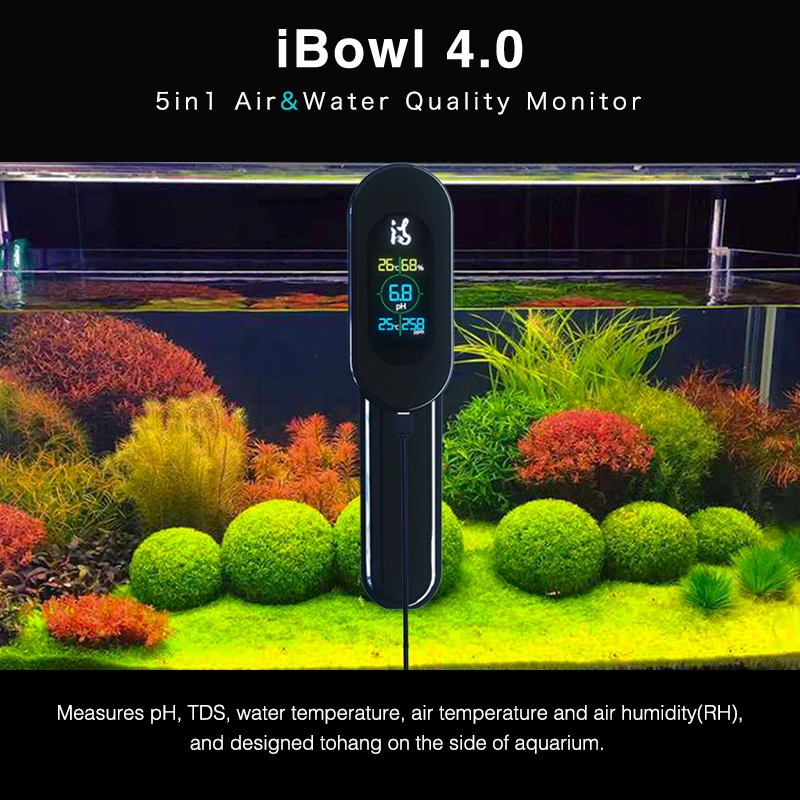 Termómetro del acuario de Digitaces LCD de los temporeros de los accesorios Temp/PH/TDS/Air del acuario/del probador de la humedad