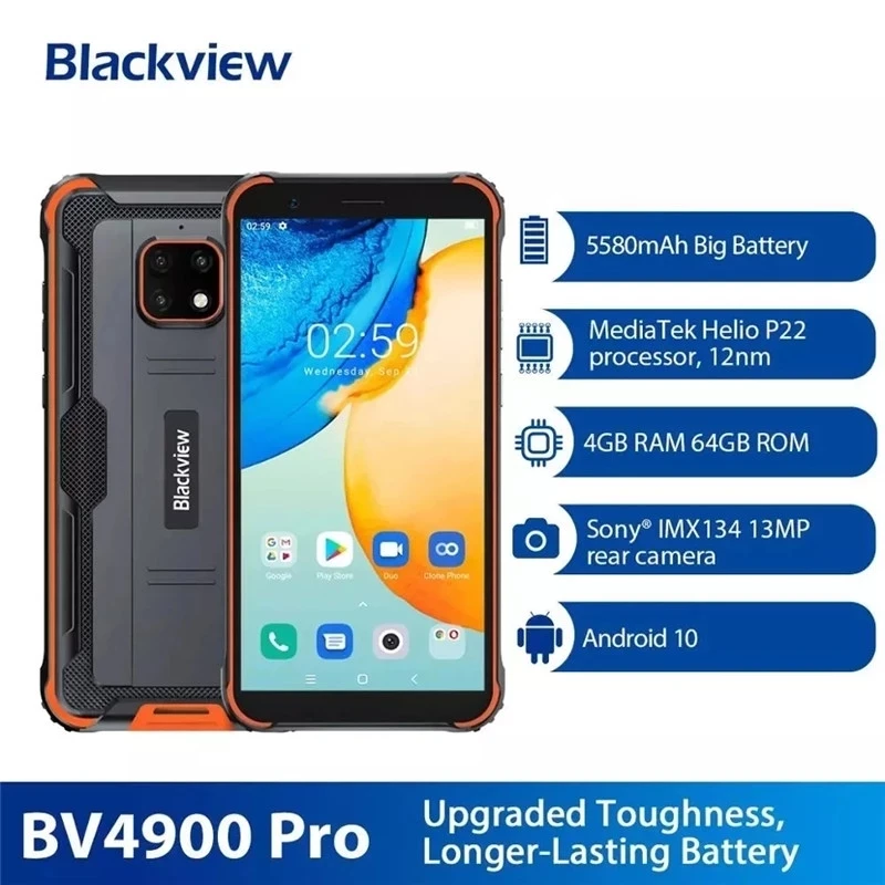 Blackview BV4900 ProIP68頑丈な電話4GB64GBオクタコアAndroid10
