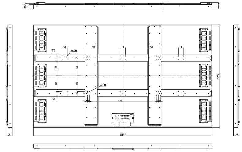 75 Inch 1000-3000 Nit CS-750EGY-SKM3 LCD panel High Brightness Tft Lcd Module Screen Support 3840x2160 FHD With RTD2513A borad factory