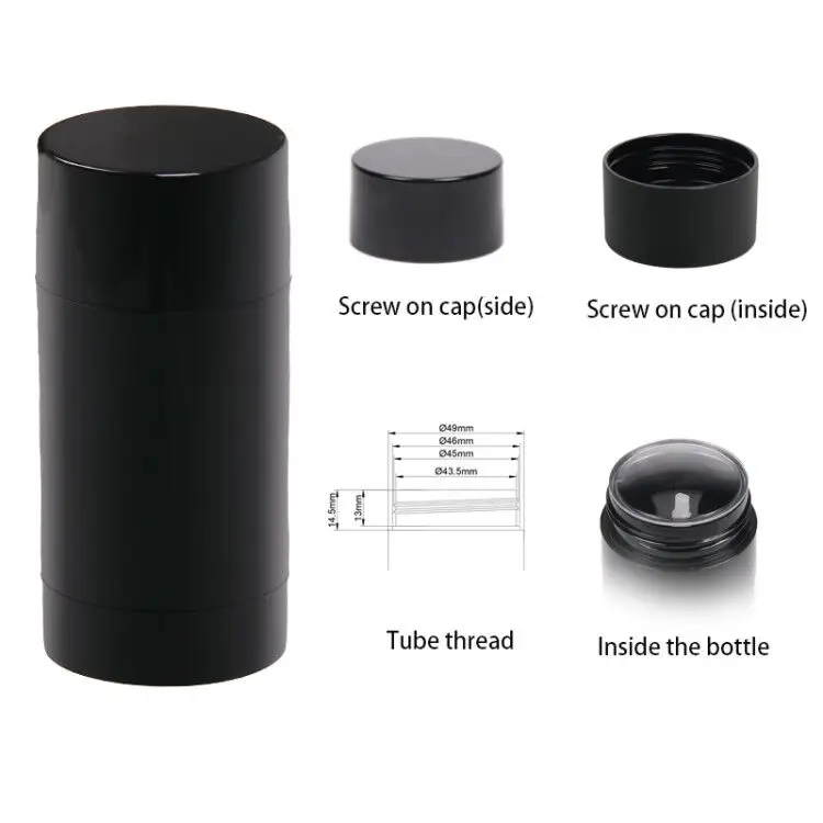 Twist up Push Stick Deodorant Container Packaging Eco Deodorant Stick Container Empty Bottle Deodorant Roll on Packaging Oval