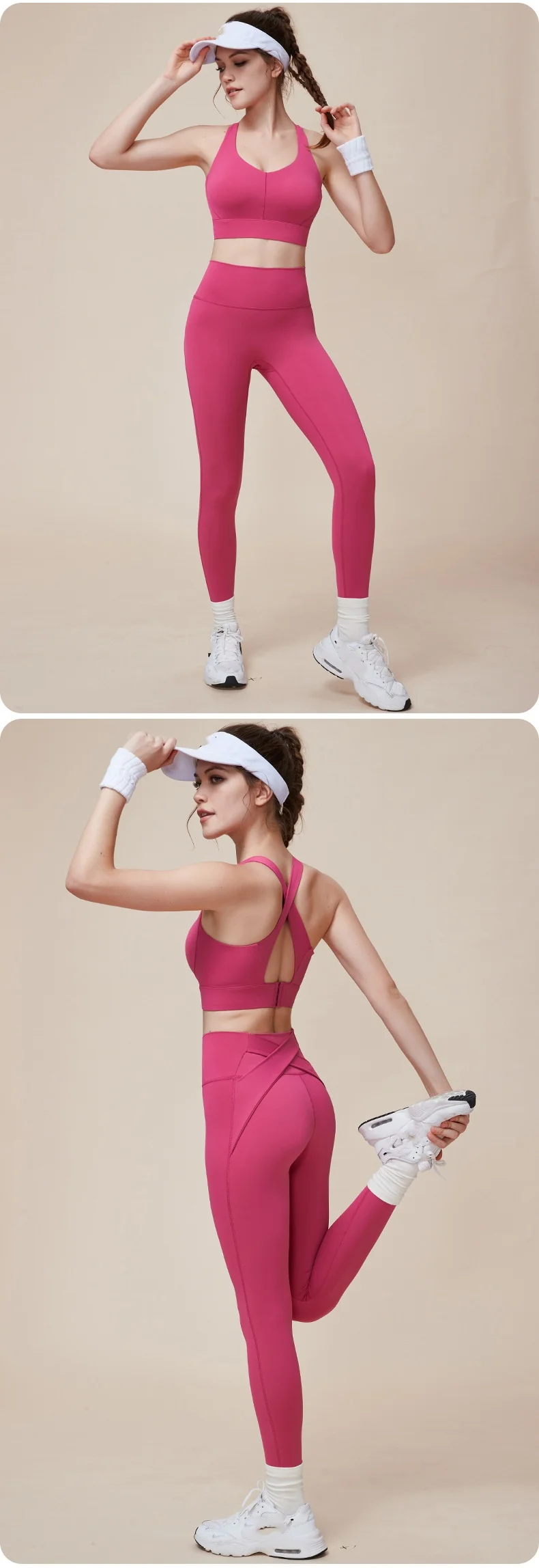 Custom logo Soft Skin Friendly Wholesale Workout High Impact Women 2 Piece Yoga Set Women's Sports Fitness Yoga Sets factory