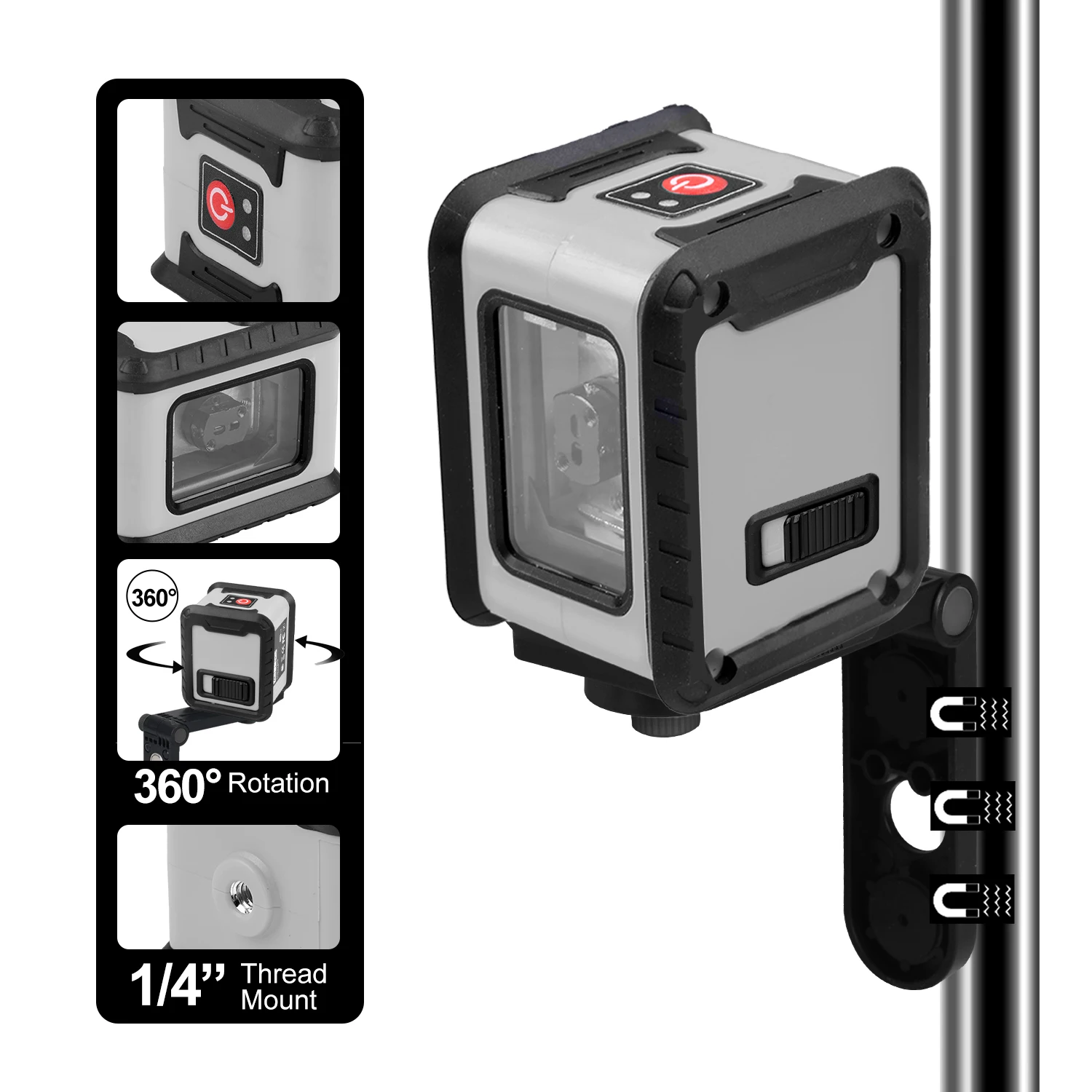 Niveau laser pivotant à 360° de qualité industrielle avec trépied à 2 lignes pour les projets de construction et de bricolage. Entrepôt local en Europe._voghion.com