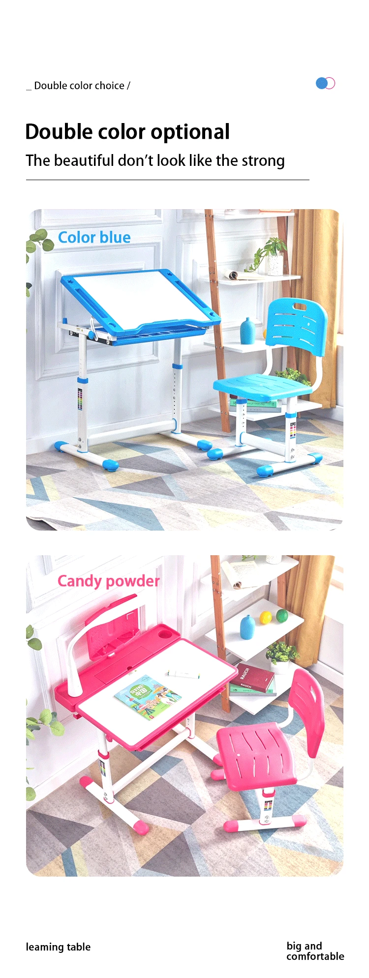 Student Chair And Desk With Liquid Crystal Lamp  Student Chair And Desk Modern School Desks kid study table set