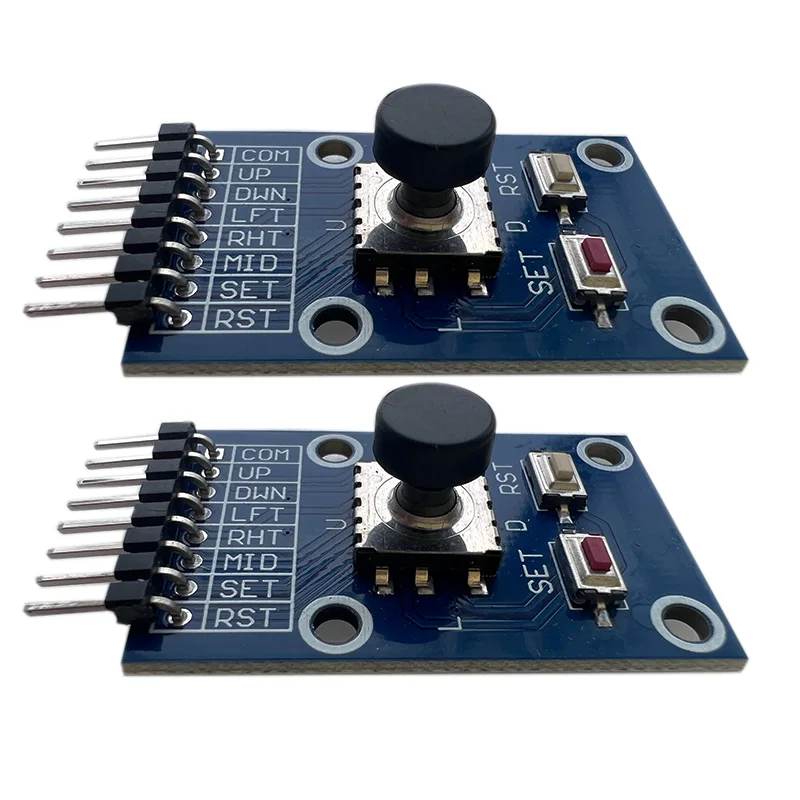 5 Moduli Pulsanti Di Navigazione A 5 Direzioni Con Cavo 40Pin - Joystick 5D Per Arduino, AVR E MCU - Tasti UP/DOWN/LEFT/RIGHT/MID + SET/RST