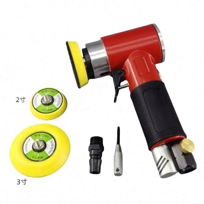 TEBAK Pneumatic Grinder Small Car Waxing Polisher Grinder for Car Waxing Polishing Woodworking Industrial Eccentric Milling Tool