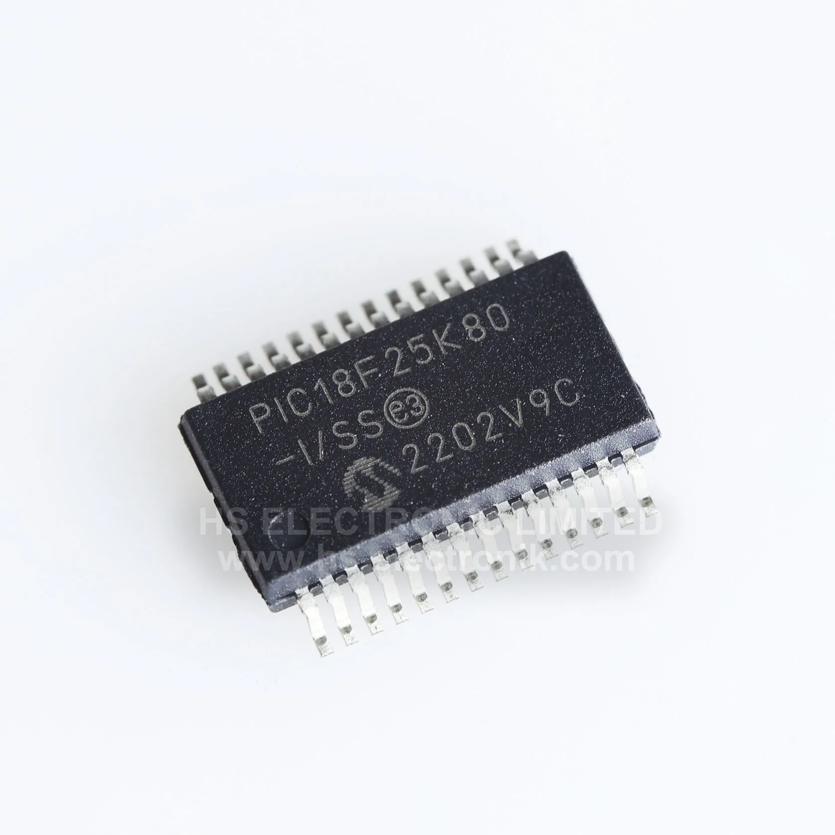 PIC18F25K80-I/SS  8-Bit Flash Microcontroller with SPI/I2C Interfaces and 32KB Program Memory, Ideal for Industrial Control