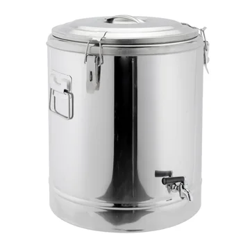 DaoSheng 30L Low Price Insulated Food Transport Barrels Stainless Steel Container Water Food Insulated Barrel With Water Tap