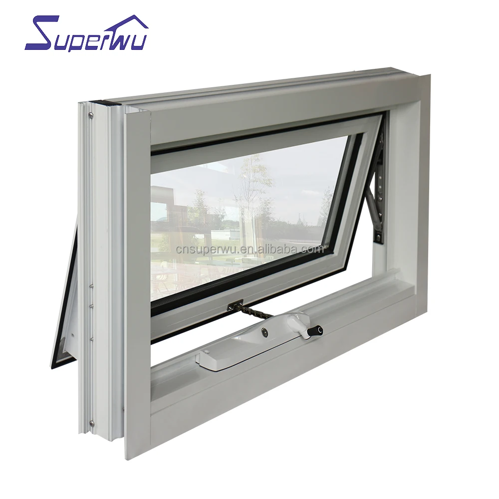 Australia Standard Matte Black Aluminium Double Glazed Awning Window