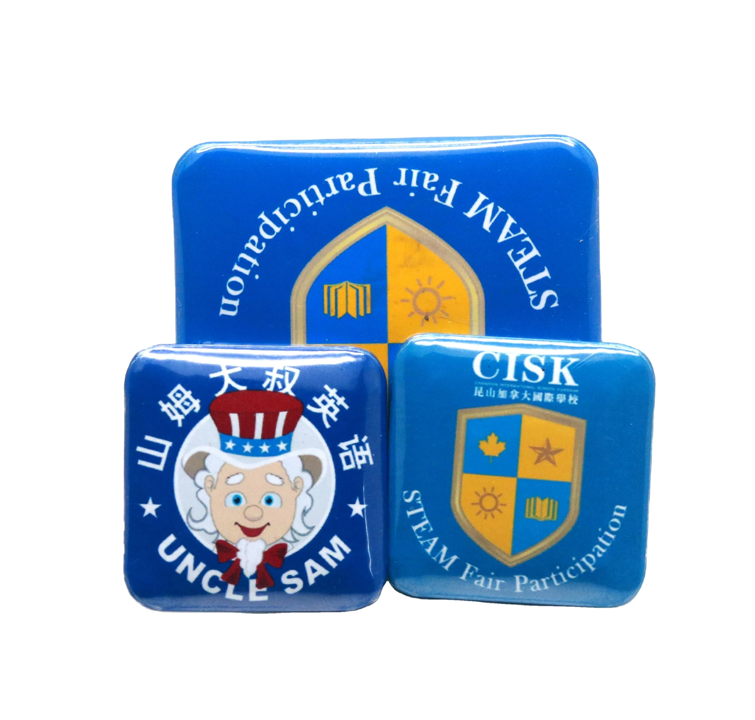 55*55 мм квадратная кнопка значок материал компоненты без фотографий