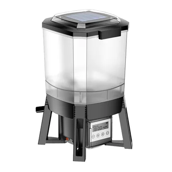 Sunsun CFF-206 Programmable Automatic Fish Food Feeder Automatic Fish Feeder for big pond with Solar Panel without charger