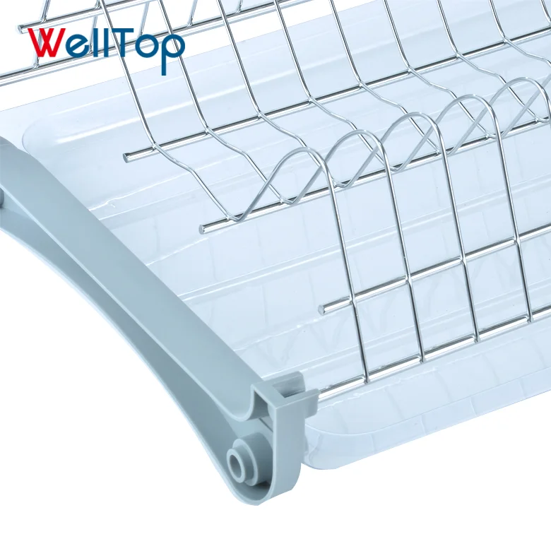 Wire Plastic Tray Steel Dish Drainer Commercial Double Kitchen Drying Racks VT-09.001
