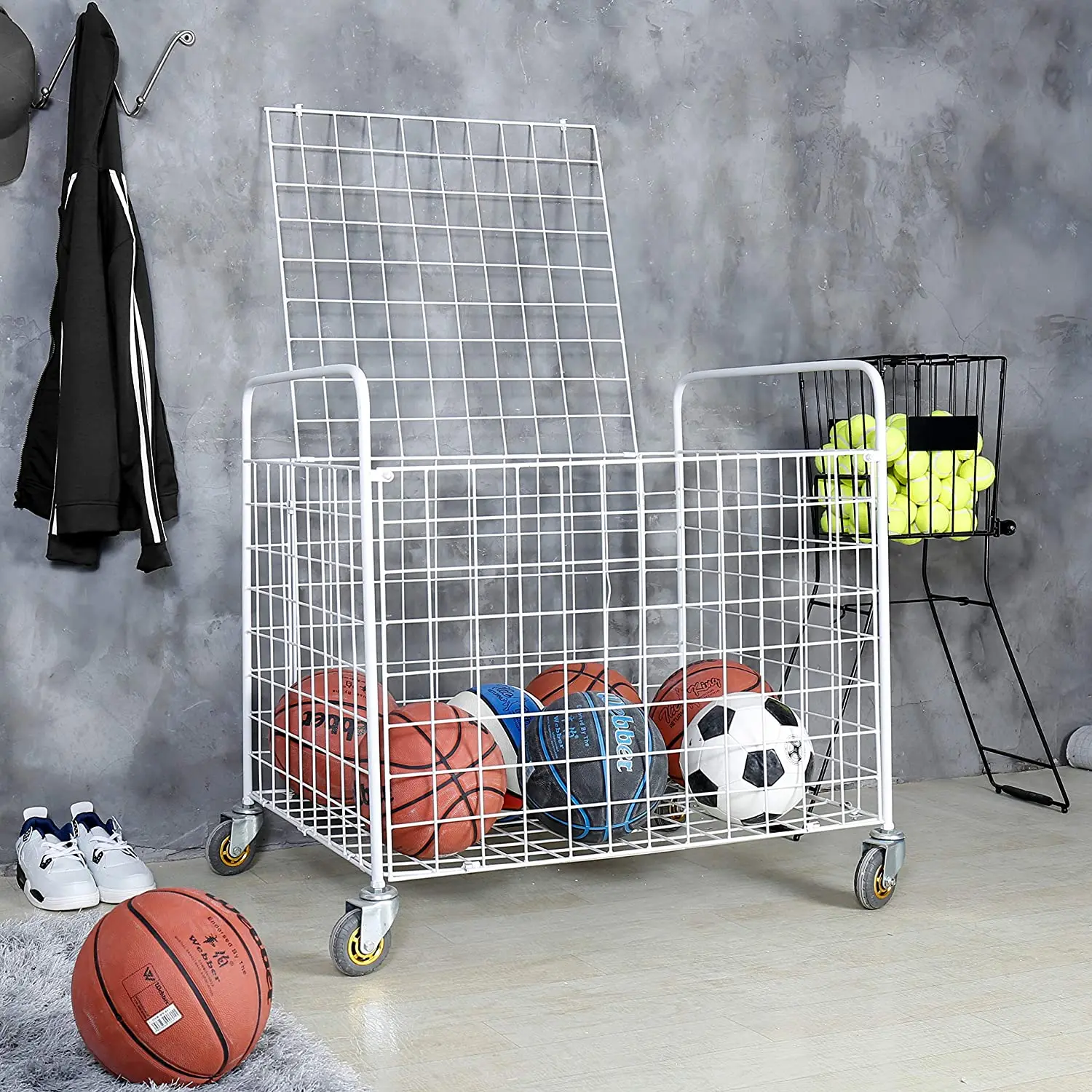 Garage Sports Equipment Organizer - Efficient Ball Storage
