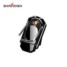 Wholesale Multi-purpose Phone Holder USB Coil Lighter, Custom Creative Electric Mobile Phone Ring Portable USB Lighter