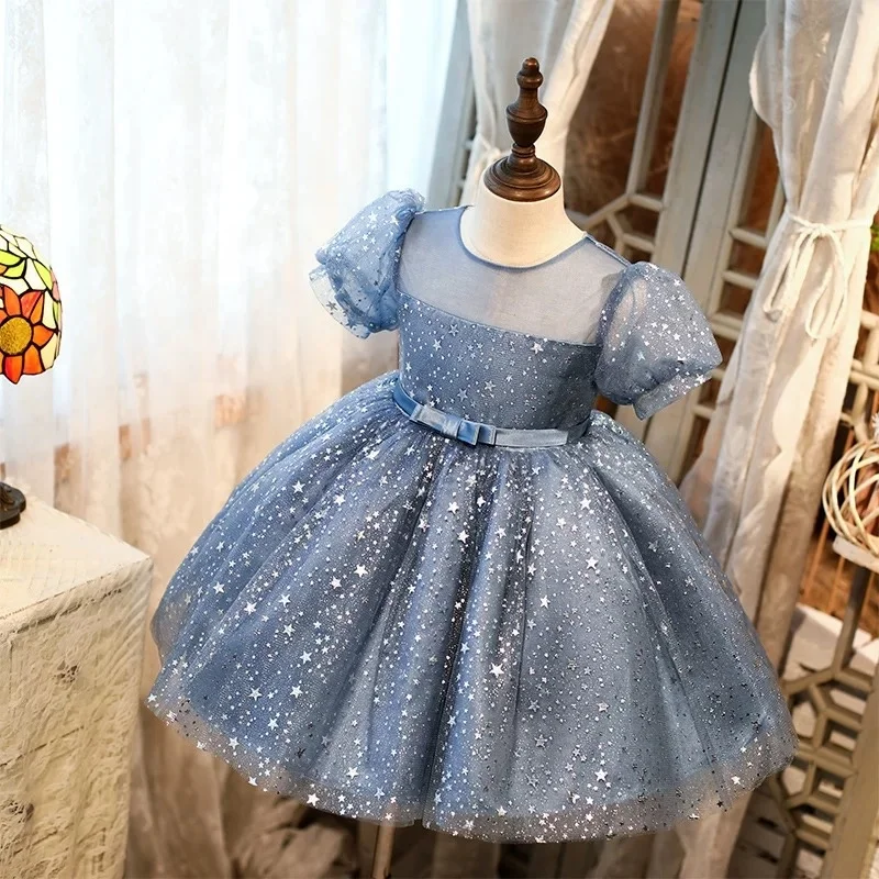 Wholesale Summer Print First Year Baby Girl Princess Cos Dress Flower Girl  Wedding Dress Children Birthday Party Host Clothes From m.alibaba.com