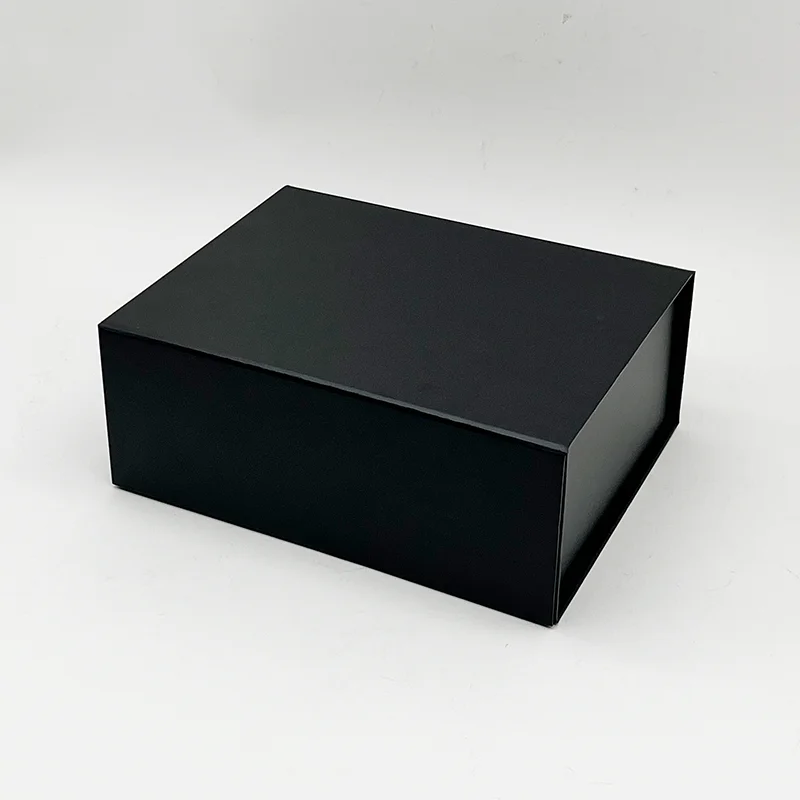 Professional Service Custom Logo Black Apparel Packaging Folding Magnetic Closure Gift Paper Box for Small Business details