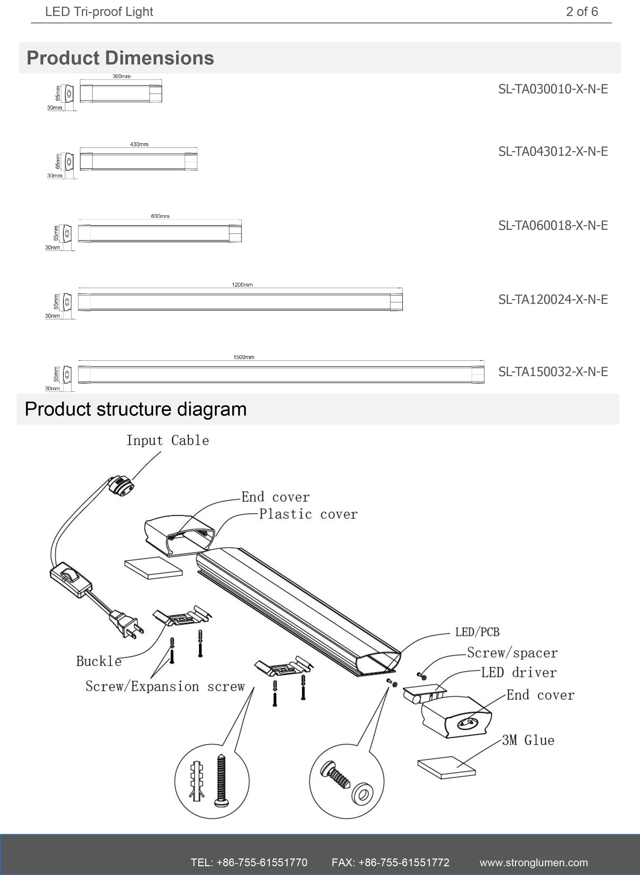 Closet Led Under Light For Kitchen 300mm 430mm 600mm 10w 12w