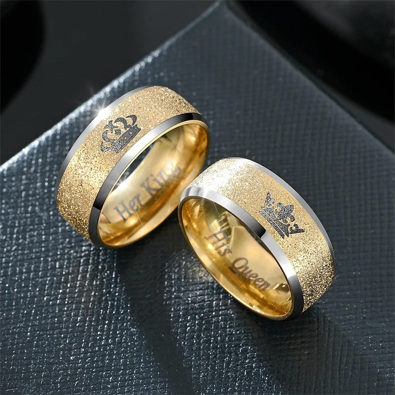 Couple Ring Wholesale Titanium Rings Titanium Steel Sun Moon