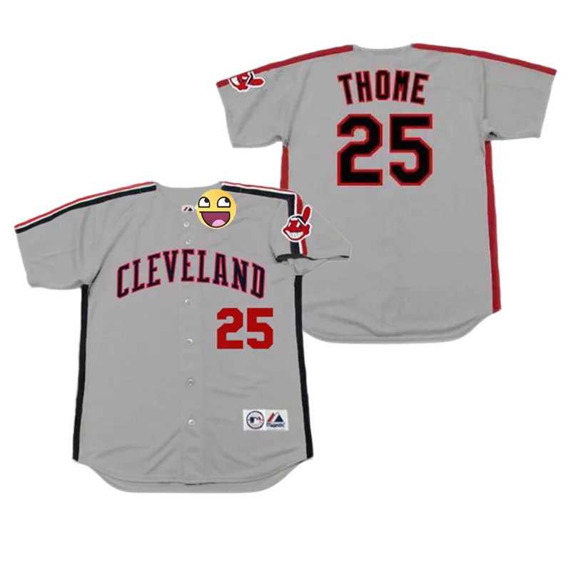 Wholesale Men's Cleveland 24 MANNY RAMIREZ 25 BUDDY BELL 26 BOOG POWELL 28  CORY SNYDER 30 JOE Throwback Baseball Jersey Stitched S-5XL From  m.