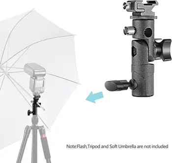 Neewer Universal E-Type Camera Flash Speedlite Mount Light Stand Bracket Umbrella Shoe Holder detail image