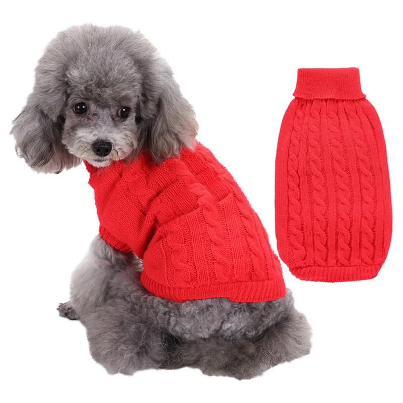 Wholesale Size Xs-3xl Dog Sweater Pet Clothes Plain Dog Sweater Winter ...