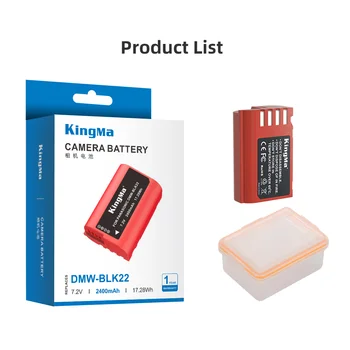 KingMa-DC-S5 High Capacity Replacement 2400mAh for S5 GH5 Mark II DMW-BLK22 BLK22 Camera Battery product image