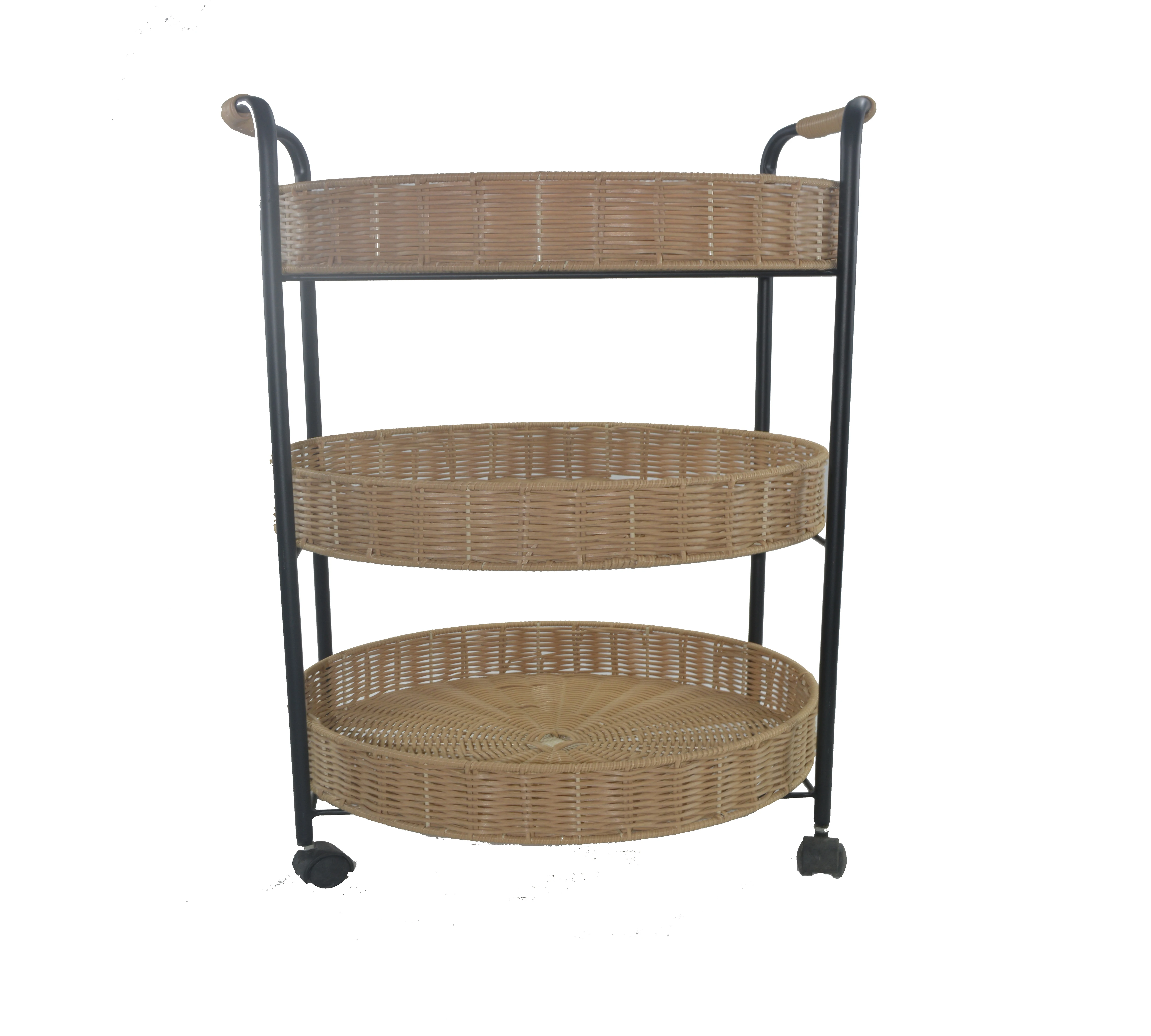 CarolynDesign 4 Tier Storage Basket Stand with Wheels and Cover Metal Wire Snack Organizer Shelf Stackable Fruit and Vegetable Basket Stand 
