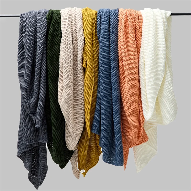 Simple and elegant knitted blankets sold directly by manufacturers suitable for multiple occasions ml factory