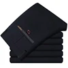Pantalon de costume stretch noir pour hommes, grande taille