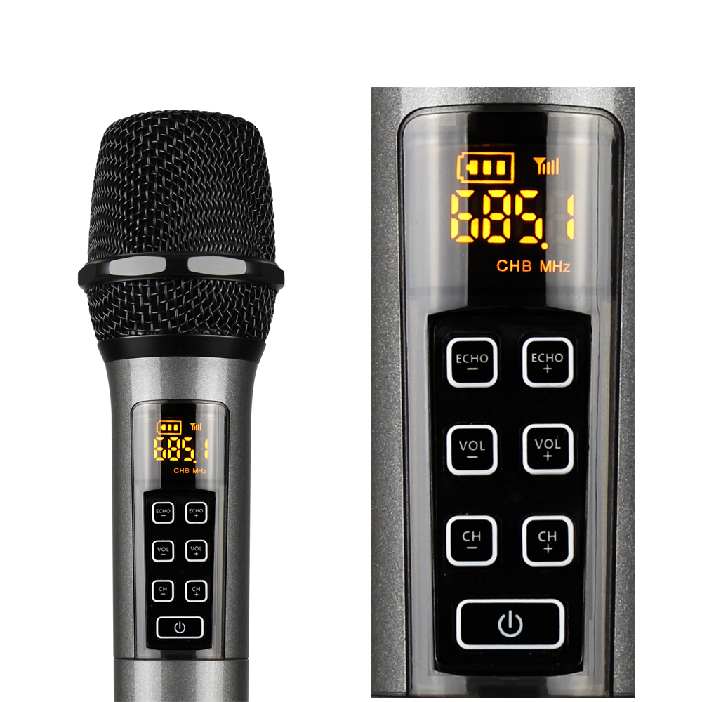 
 Беспроводной смарт-микрофон для пения с регулировкой громкости  