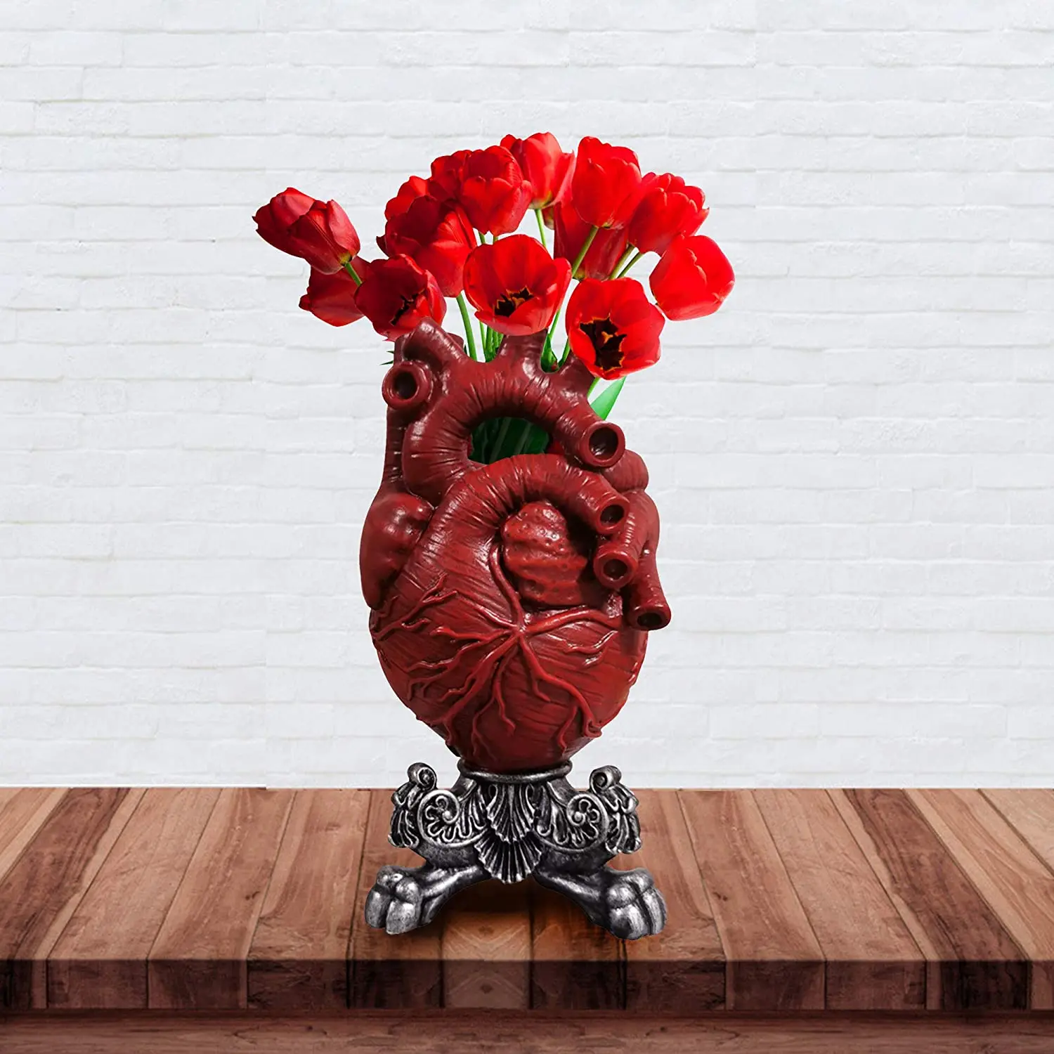 Vaso a forma di cuore Vaso a secco Vaso d'arte Statua umana