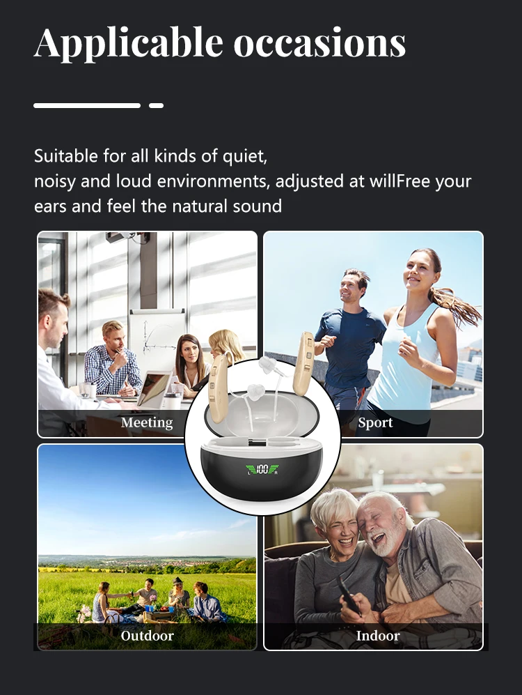 Factory Price Wireless Rechargeable Hearing Aid Bte Quality Hearing