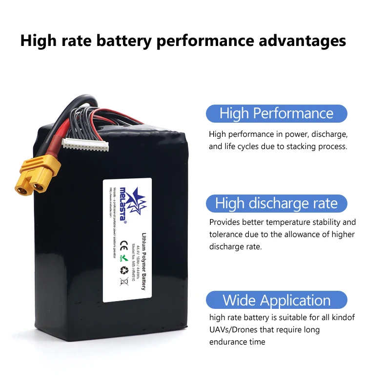 44.4v 10000mah Uav Battery Lipo Drone Battery Pack For Drone ...