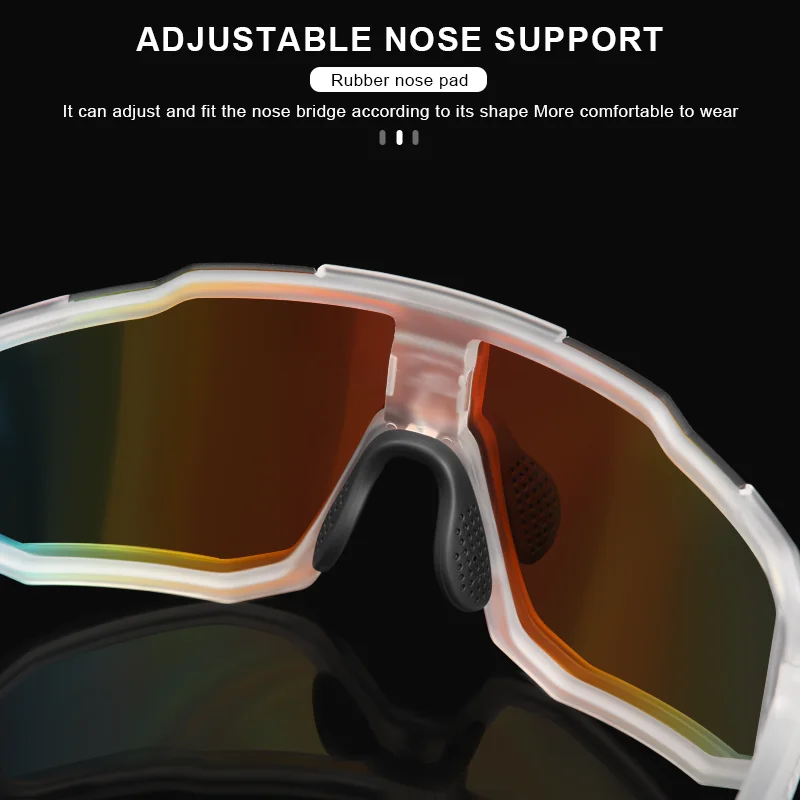 RIDERACE Cycling Glasses UV400 Protection Bicycle Sunglasses Photochromic Polarise Lens Eyewear Outdoor Riding Goggles for Men